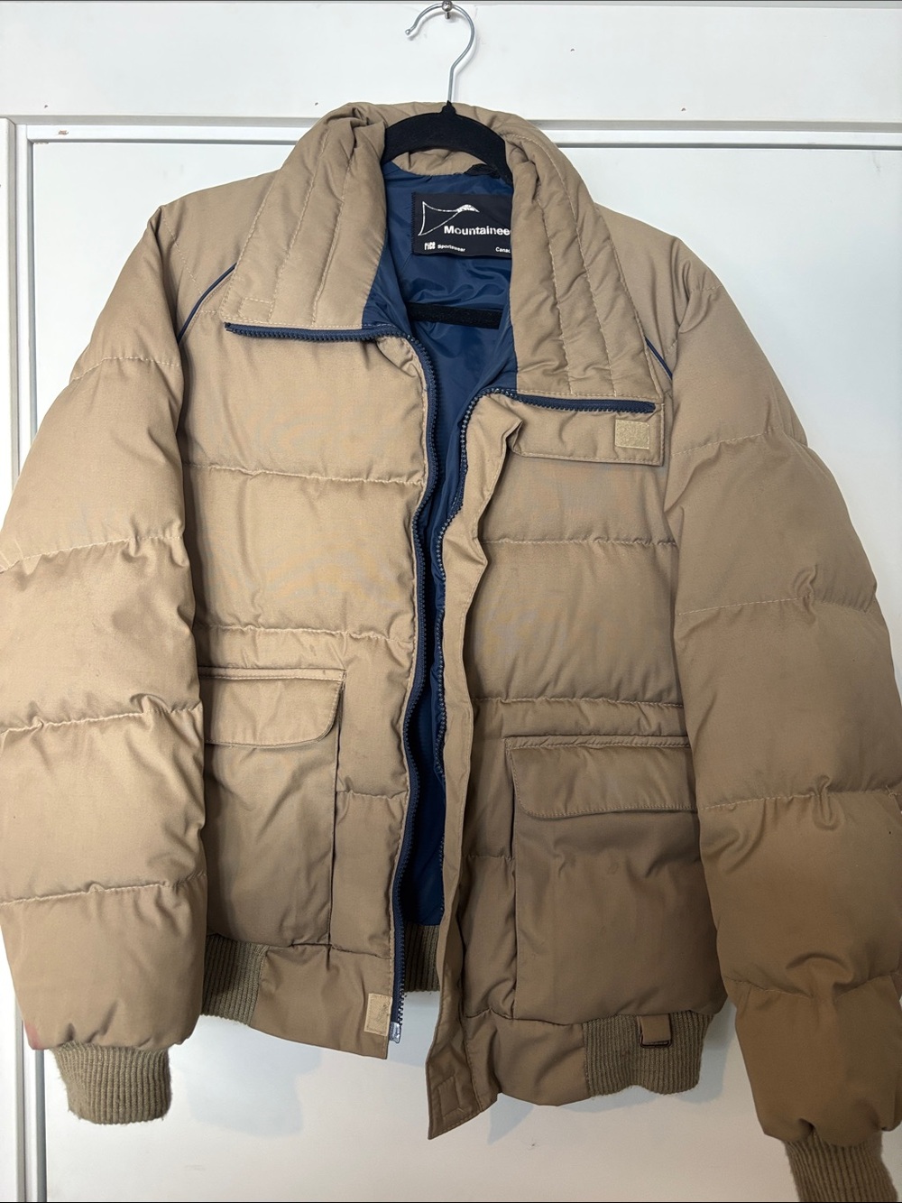Men's Tan mountaineer vintage Puffer Jacket